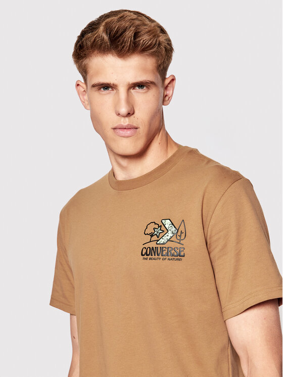 Converse T shirt 10023269 A04 Marron Standard Fit