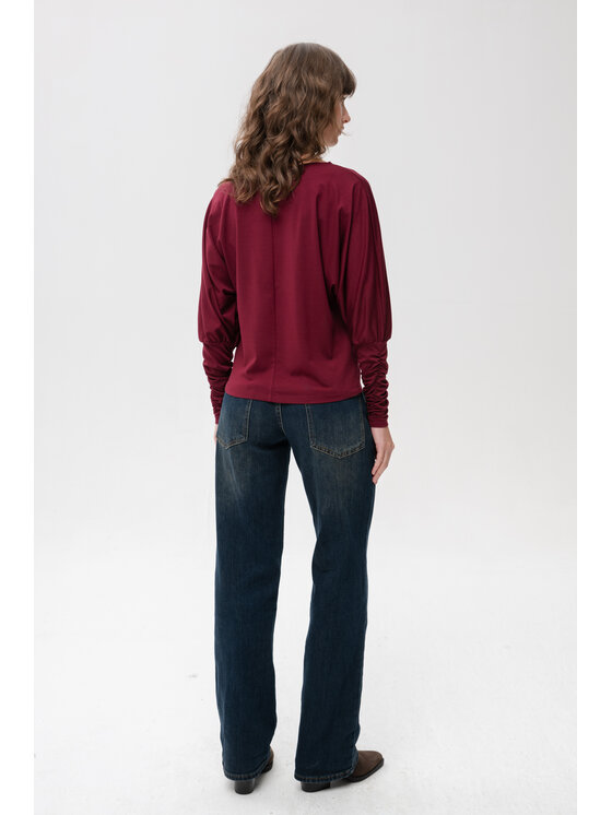 blue shadow blue shadow Bluzka Fiola Czerwony Regular Fit