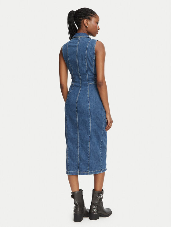 Guess Guess Джинсова сукня W6BK33 D2104 Голубий Slim Fit
