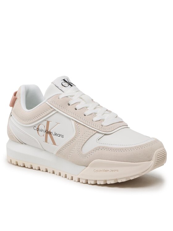 Calvin Klein Jeans Sneakers Toothy Runner Irregular Lines W YW0YW00934 Alb Alb imagine noua