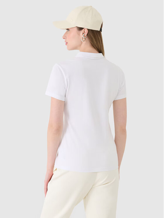 4F 4F Polo 4FWMM00TPTSF514-10S Biały Slim Fit