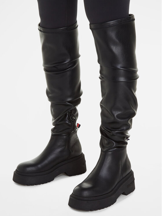 Tommy Jeans Tommy Jeans Stivali sopra il ginocchio Tjw Over The Knee Boots EN0EN02254 Nero
