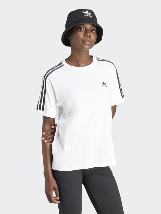 adidas adidas Tricou 3-Stripes IR8051 Alb Regular Fit
