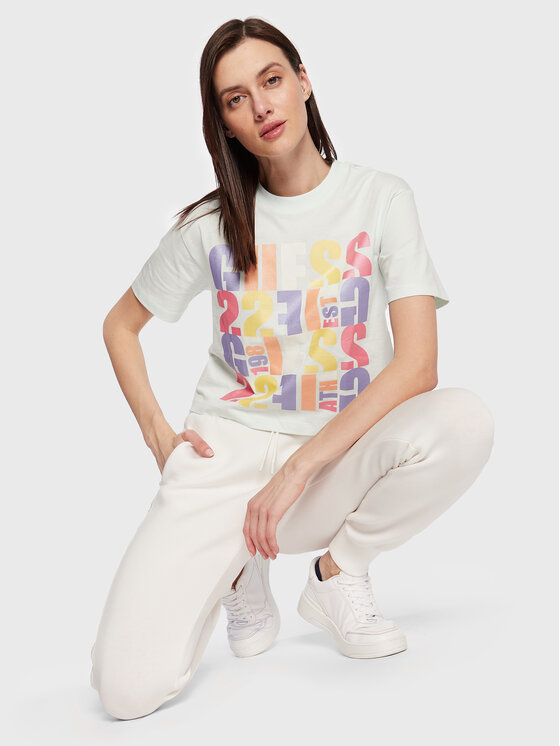 T-shirt Edwina V3GI08 I3Z14 Verde Regular Fit