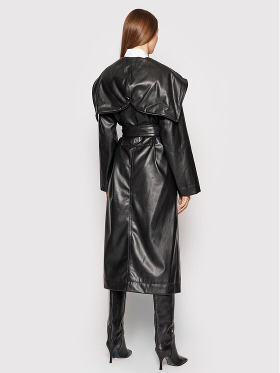 Trussardi Cappotto di transizione 56S00657 Nero Regular Fit Modivo