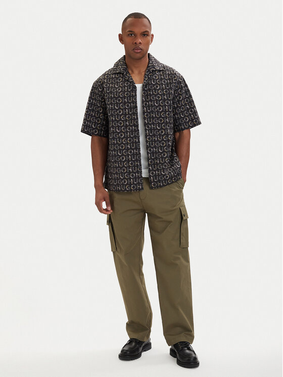 HUGO HUGO Koszula Espino 50560606 Czarny Oversize