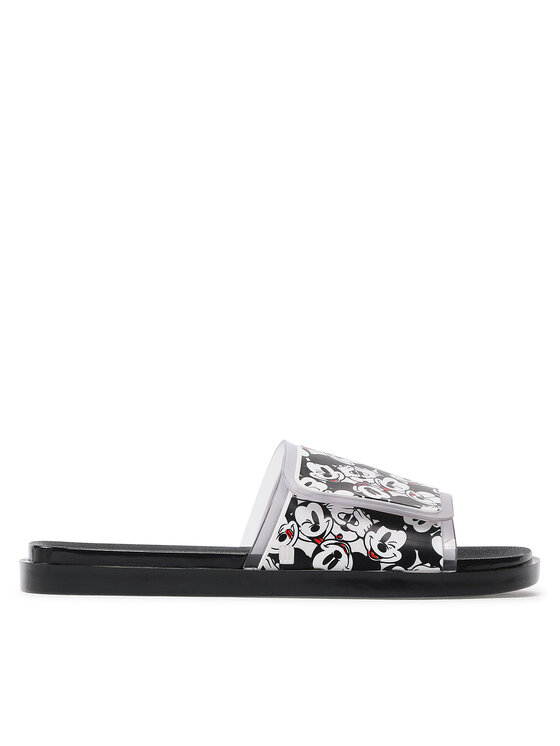 Șlapi Melissa Groovy + Mickey Mouse 33632 Black/Clear/White AC406