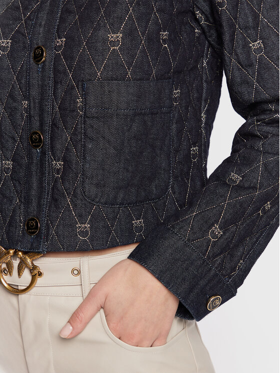 PINKO Pinko Giacca di jeans Inspirata 1 1J1115 A0A4 Blu scuro Boxy Fit