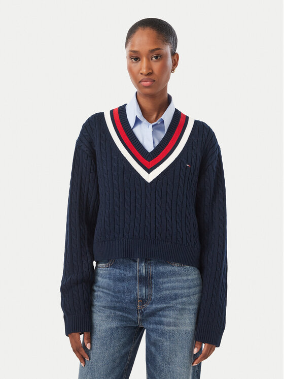 Tommy Jeans Tommy Jeans Megztinis DW0DW23550 Tamsiai mėlyna Regular Fit