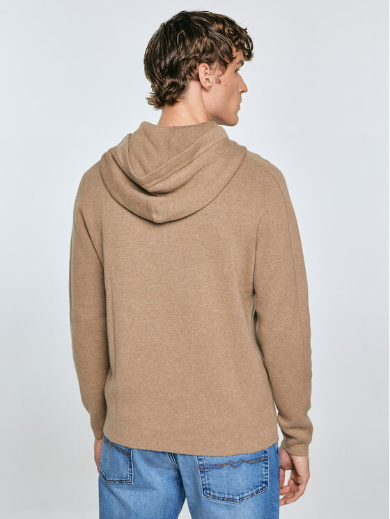 BIG STAR BIG STAR Sweter HOODSY Beżowy Basic Fit