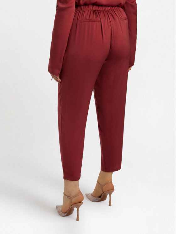 Fiorella Rubino Fiorella Rubino Spodnie materiałowe P132T004827N029 Bordowy Regular Fit