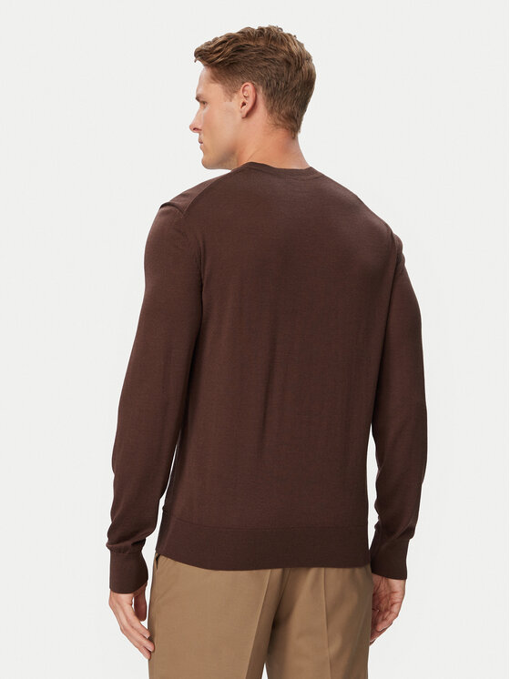 BOSS BOSS Pullover Leno  50571914 Dunkelbraun Regular Fit