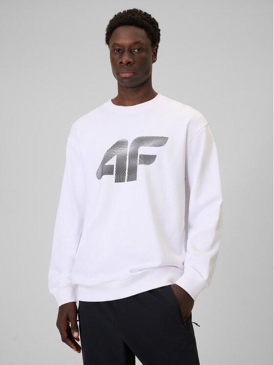 4F 4F Felpa 4FRAW25TSWSM2493-10S Bianco Regular Fit
