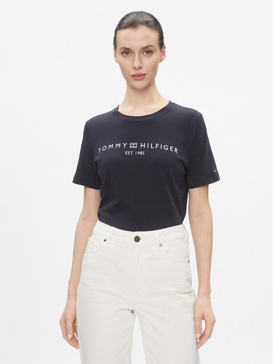 Tommy Hilfiger Tricou WW0WW40276 Bleumarin Regular Fit