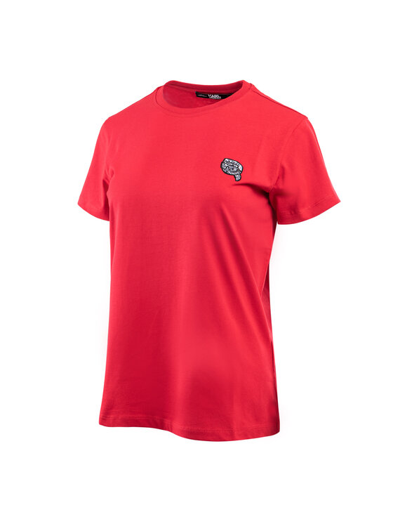 KARL LAGERFELD KARL LAGERFELD T-Shirt 240W1722-188_XS Czerwony Regular Fit