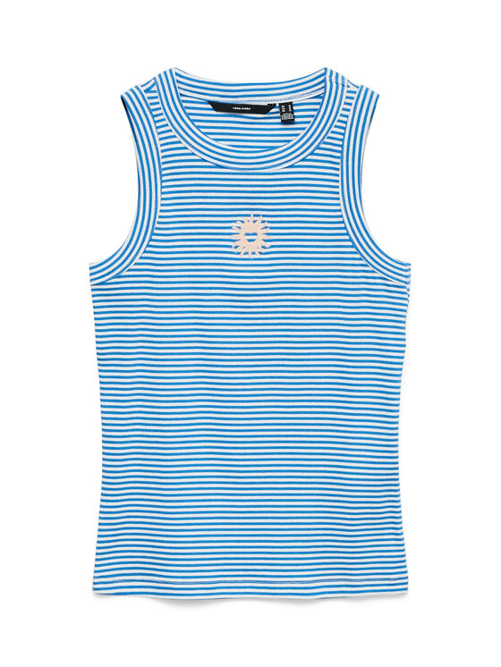 Vero Moda Vero Moda Marškinėliai Nira 10341982 Mėlyna Slim Fit