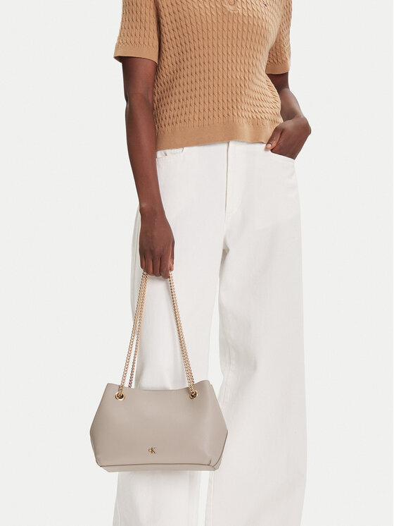 Calvin Klein Calvin Klein Τσάντα Minimal Monogram Shoulde LV04F3205G Μπεζ