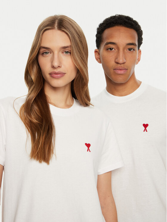 AMI Paris Tricou BFUTS001.724 Alb Regular Fit | Modivo.ro