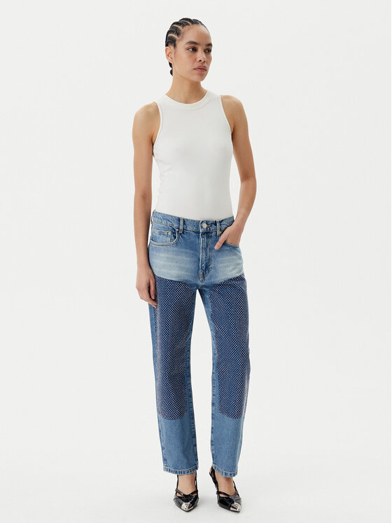 PINKO PINKO Jeansy Rose Staright 104635 A2F7 Modrá Straight Fit