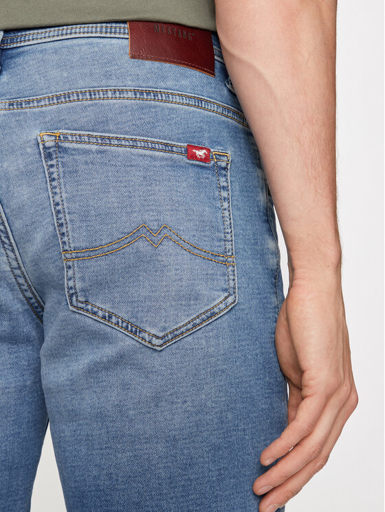 Mustang Mustang Τζιν σορτσάκια Chicago 1015140 Μπλε Slim Fit