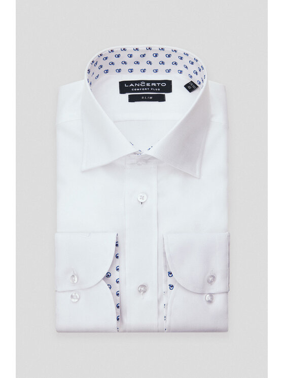 Lancerto Lancerto Koszula Almeria KO051116000049 Biały Slim Fit