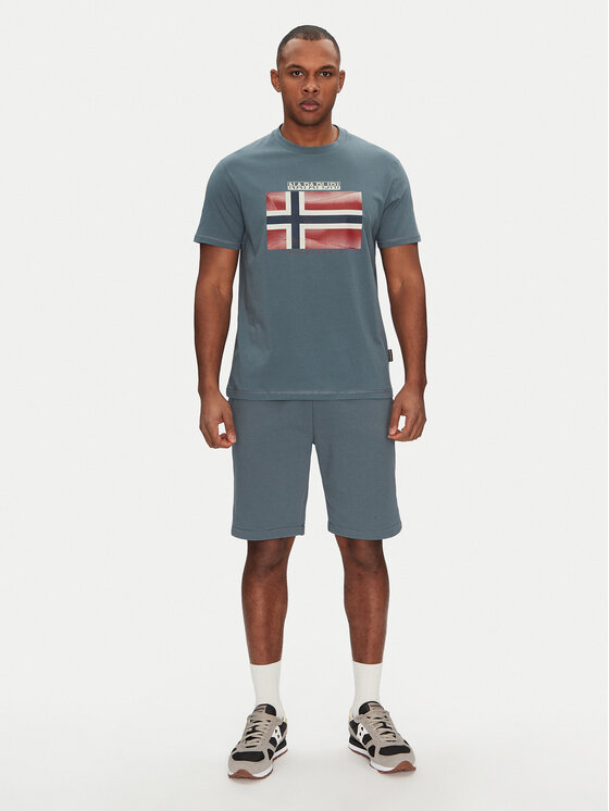 Napapijri Napapijri T-Shirt S-Lari NP0A4IE5G1Y1 Niebieski Regular Fit