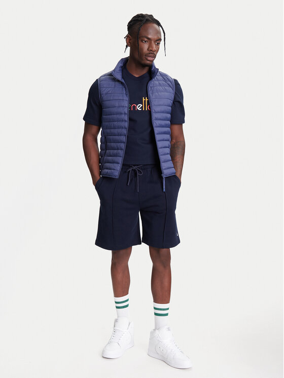 United Colors Of Benetton United Colors Of Benetton Елек 2TWDUJ00P Син Regular Fit