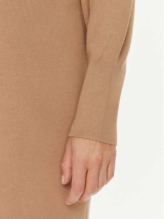 BOSS Boss Trikotažinė suknelė Forige 50493829 Smėlio Slim Fit