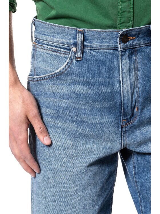 Wrangler Wrangler Szorty jeansowe DENIM SHORT Niebieski Regular Fit