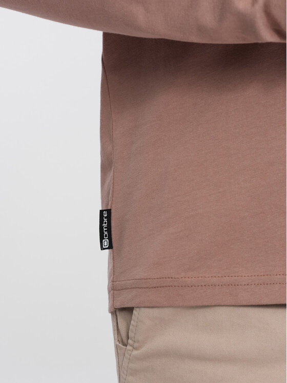 Ombre Ombre S dlouhým rukávem OM-LSPT-0115 Hnědá Regular Fit