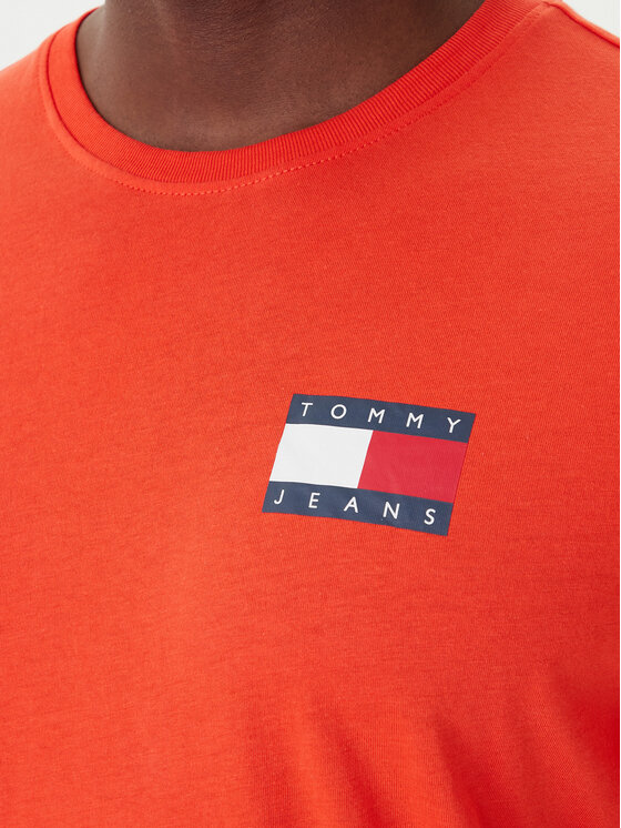Tommy Jeans Tommy Jeans T-shirt Essential DM0DM20740 Narančasta Slim Fit