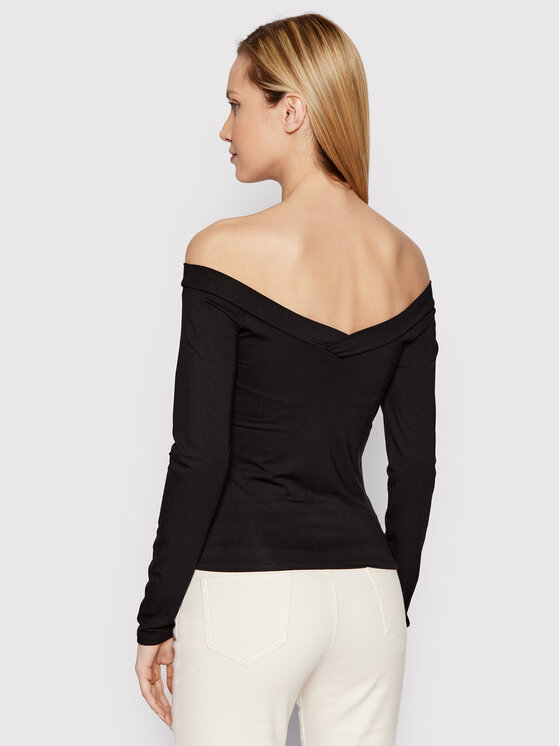 Pieces Pieces Bluză Maliva 17103018 Negru Slim Fit