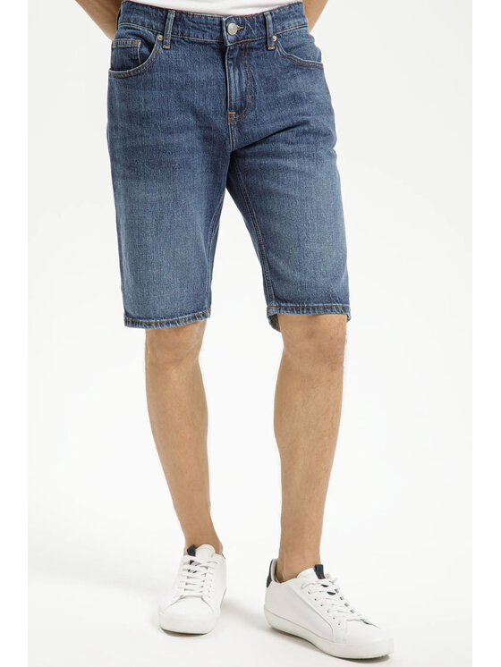 Cross Jeans Cross Jeans Szorty jeansowe A 565-824 Niebieski Regular Fit