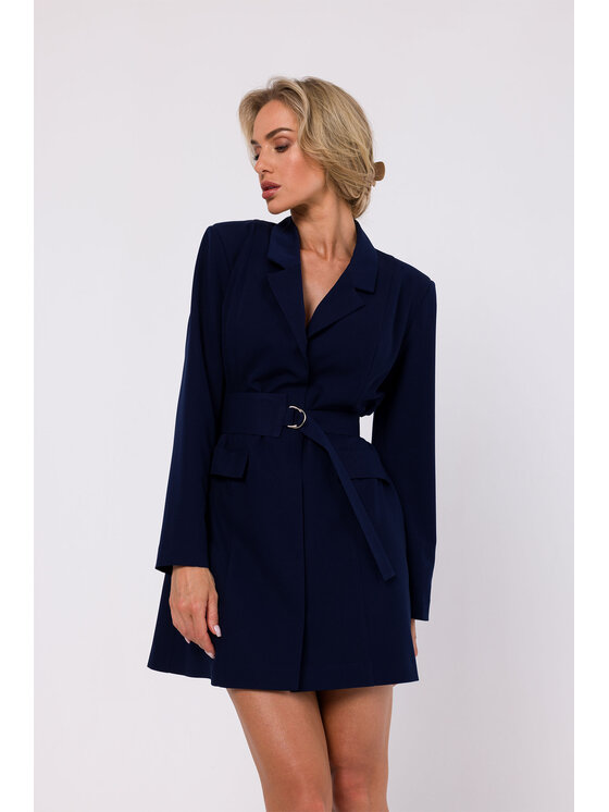Made of Emotion Made of Emotion Každodenné šaty M749 Tmavomodrá Modern Fit