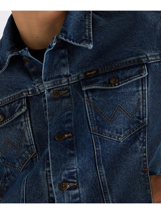 Wrangler Wrangler Kurtka jeansowa 112378960 Niebieski Regular Fit