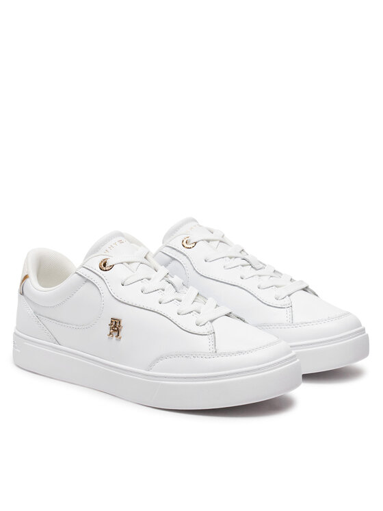 Tommy Hilfiger Tommy Hilfiger Laisvalaikio batai Essential Chic Court Sneaker FW0FW08322 Balta