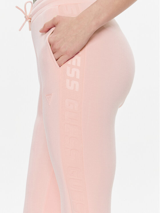 Guess Guess Spodnie dresowe V2YB18 K7UW2 Różowy Regular Fit