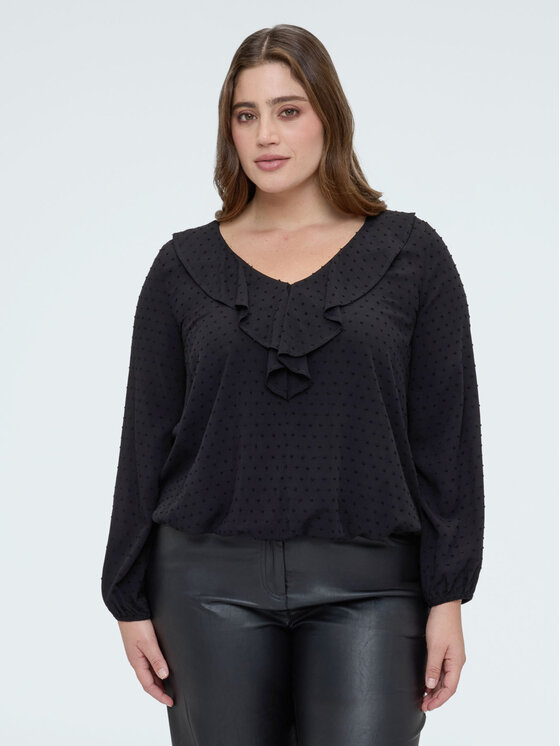 Fiorella Rubino Fiorella Rubino Bluzka 2049T002432N033 Czarny A-Line Fit