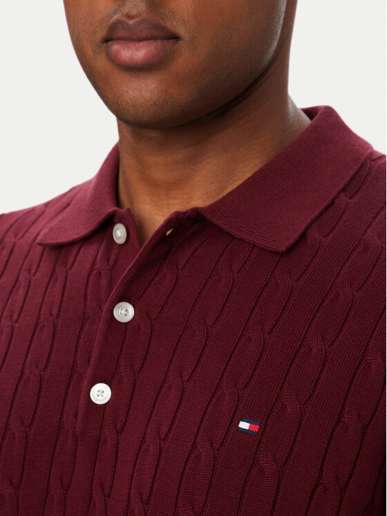 Tommy Hilfiger Tommy Hilfiger Svetr Classic MW0MW41955 Bordó Regular Fit