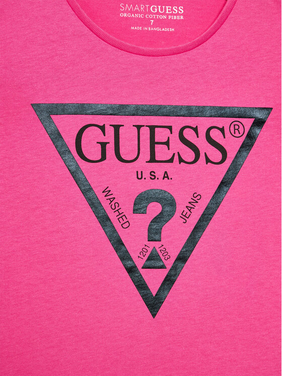 Guess Guess Póló J73I56 K8HM0 Rózsaszín Regular Fit