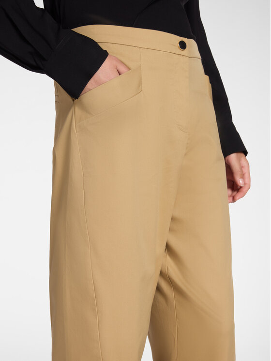 Elena Mirò Elena Mirò Spodnie materiałowe P189P000430N012 Brązowy Regular Fit