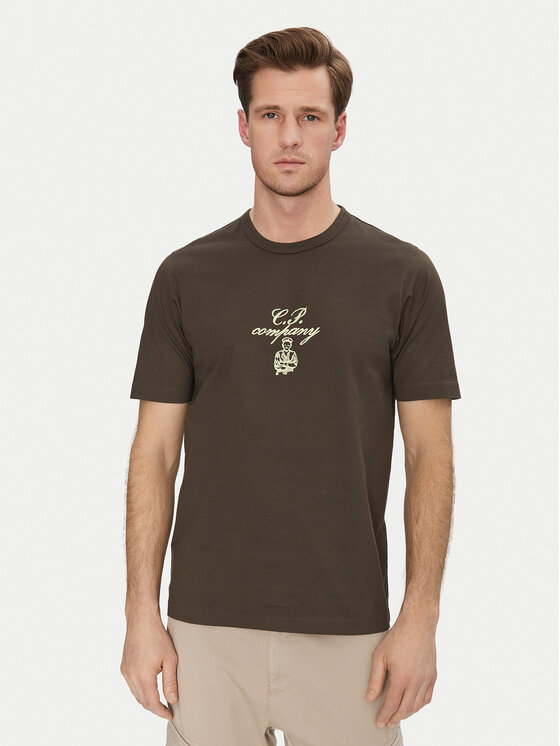 C.P. Company Męski T-Shirt, rozmiar XL, Zielony, 18CMTS109A110301W