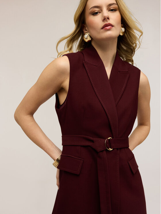 Motivi Motivi Marynarka L000Q000058N036 Bordowy Regular Fit