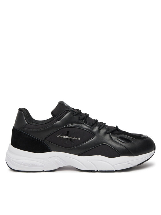 Calvin Klein Snīkeri Retro Tennis Low Laceup Mtl YM0YM00985 Melns