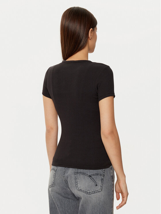 Tommy Jeans Tommy Jeans Marškinėliai DW0DW20463 Juoda Slim Fit