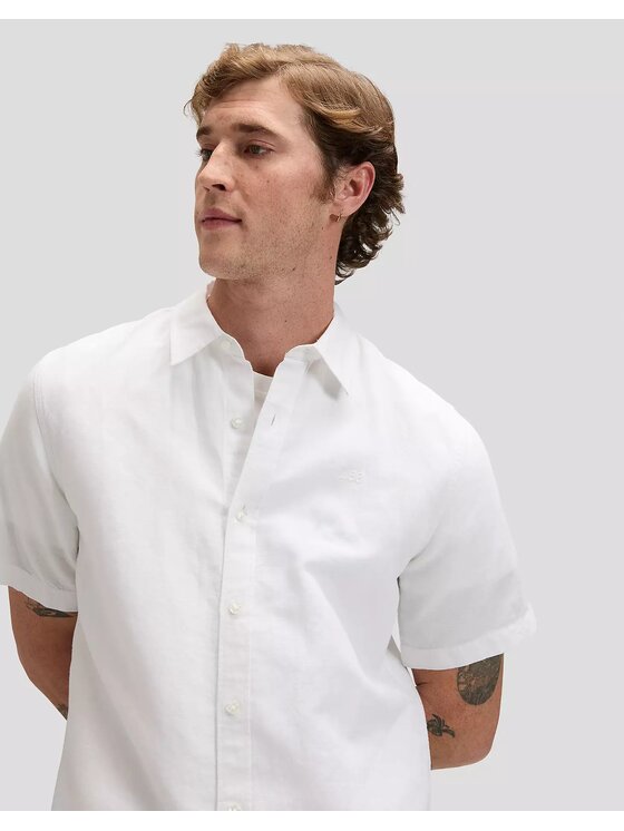 Lee Lee Koszula SSSHIRT Biały Regular Fit