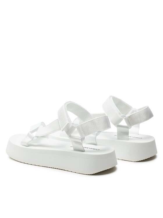 Calvin Klein Jeans Calvin Klein Jeans Sandały Sandal Velcro Webbing Dc YW0YW01353 Biały