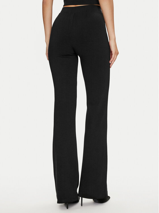 Guess Guess Riidest püksid Elea V4YB01 KCDN0 Must Slim Fit
