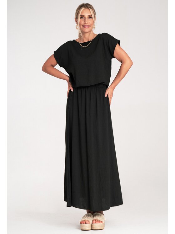 FIGL FIGL Komplet bluzka i spódnica M1219 Czarny Regular Fit