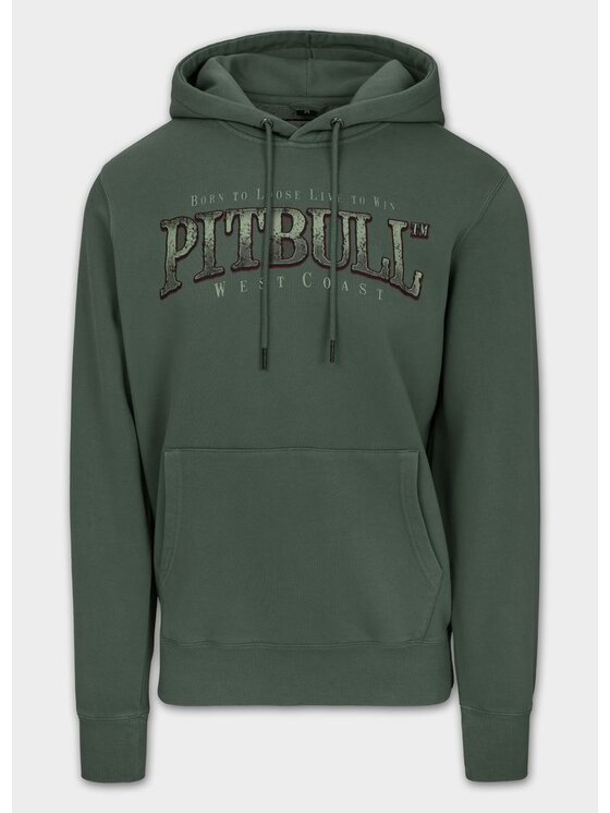PITBULL PITBULL Bluza Bluza męska z kapturem ACE OF SPADES 3XL Zielony Regular Fit